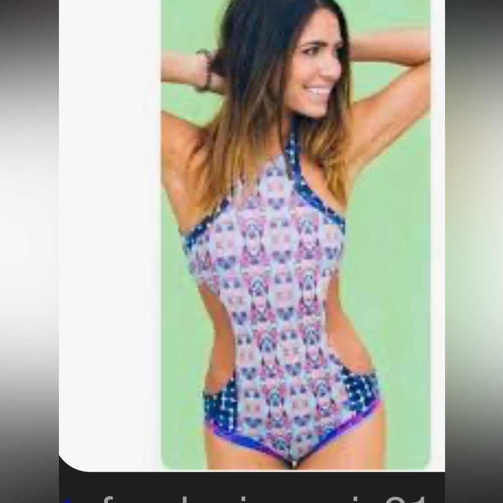 Maaji Multicolor Patterned Cutout One-Piece Swimsuit
